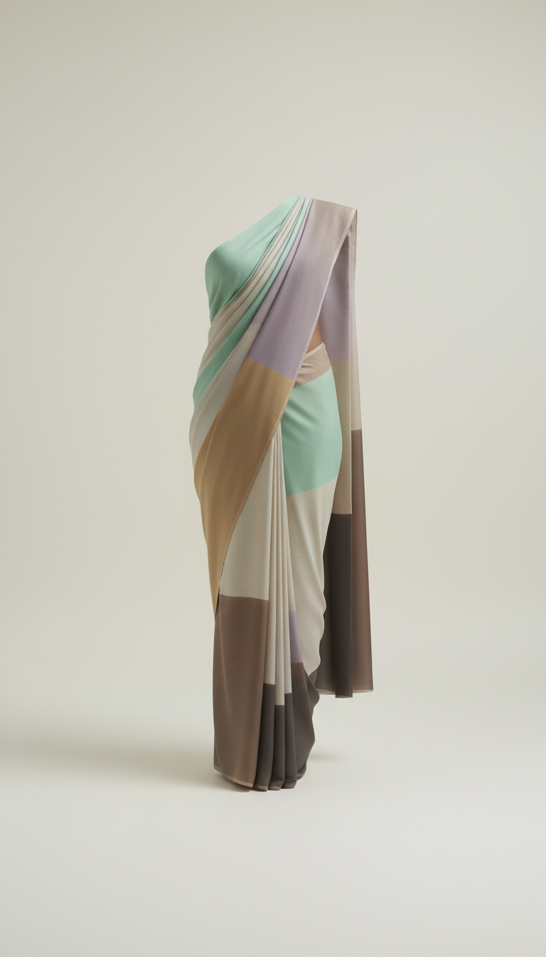 Mint Whisper contemporary saree