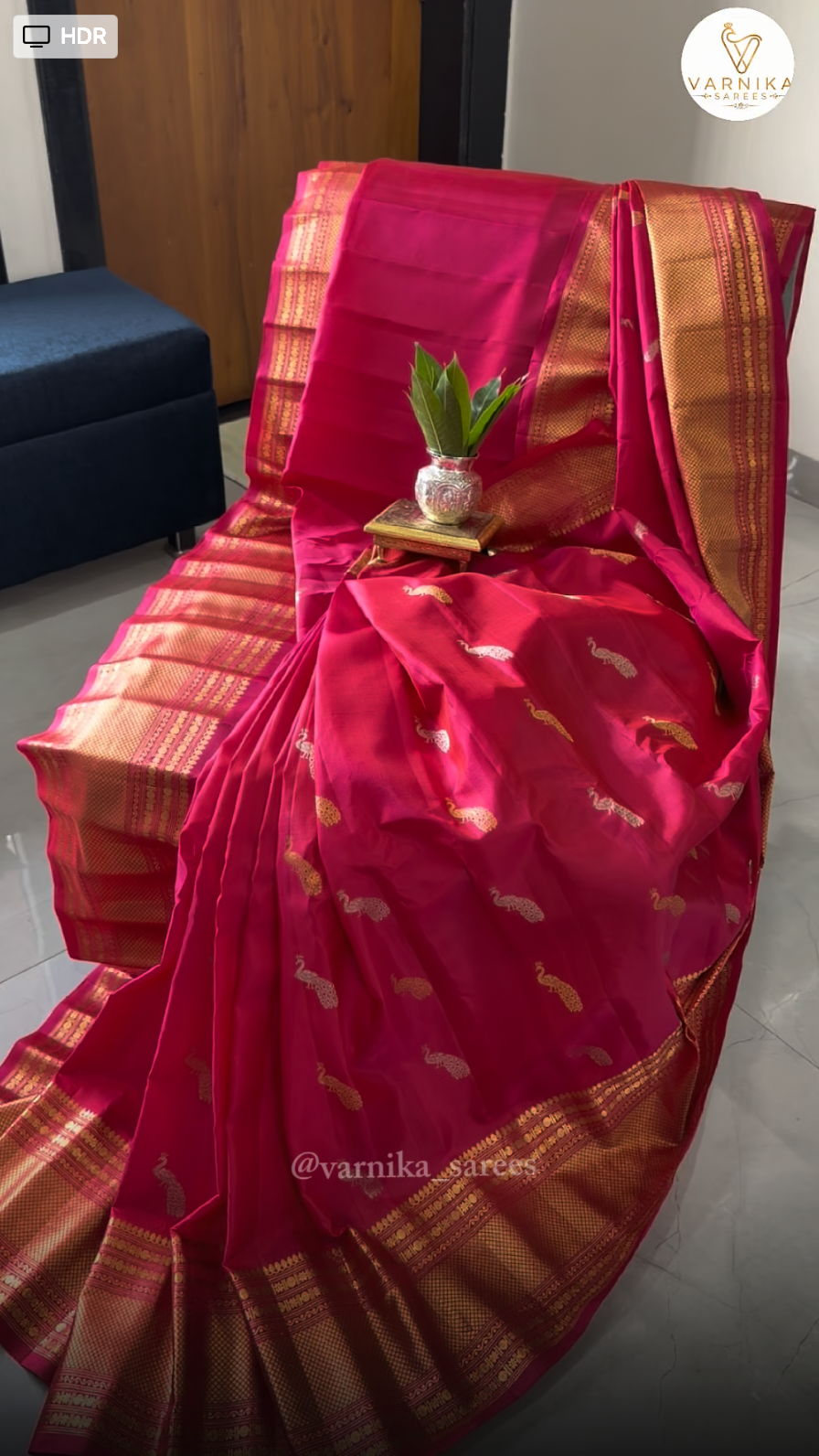 Pure Handloom Gadwal Pattu