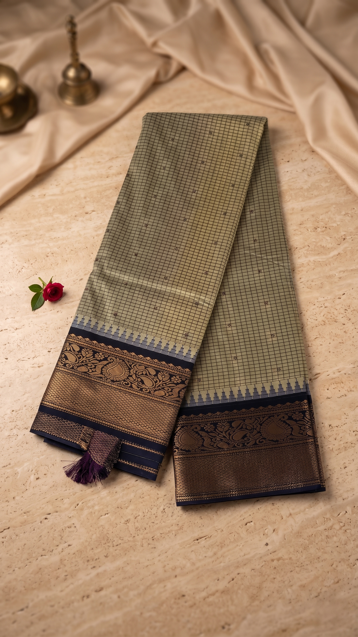 Traditional Semi Gadwal Saree