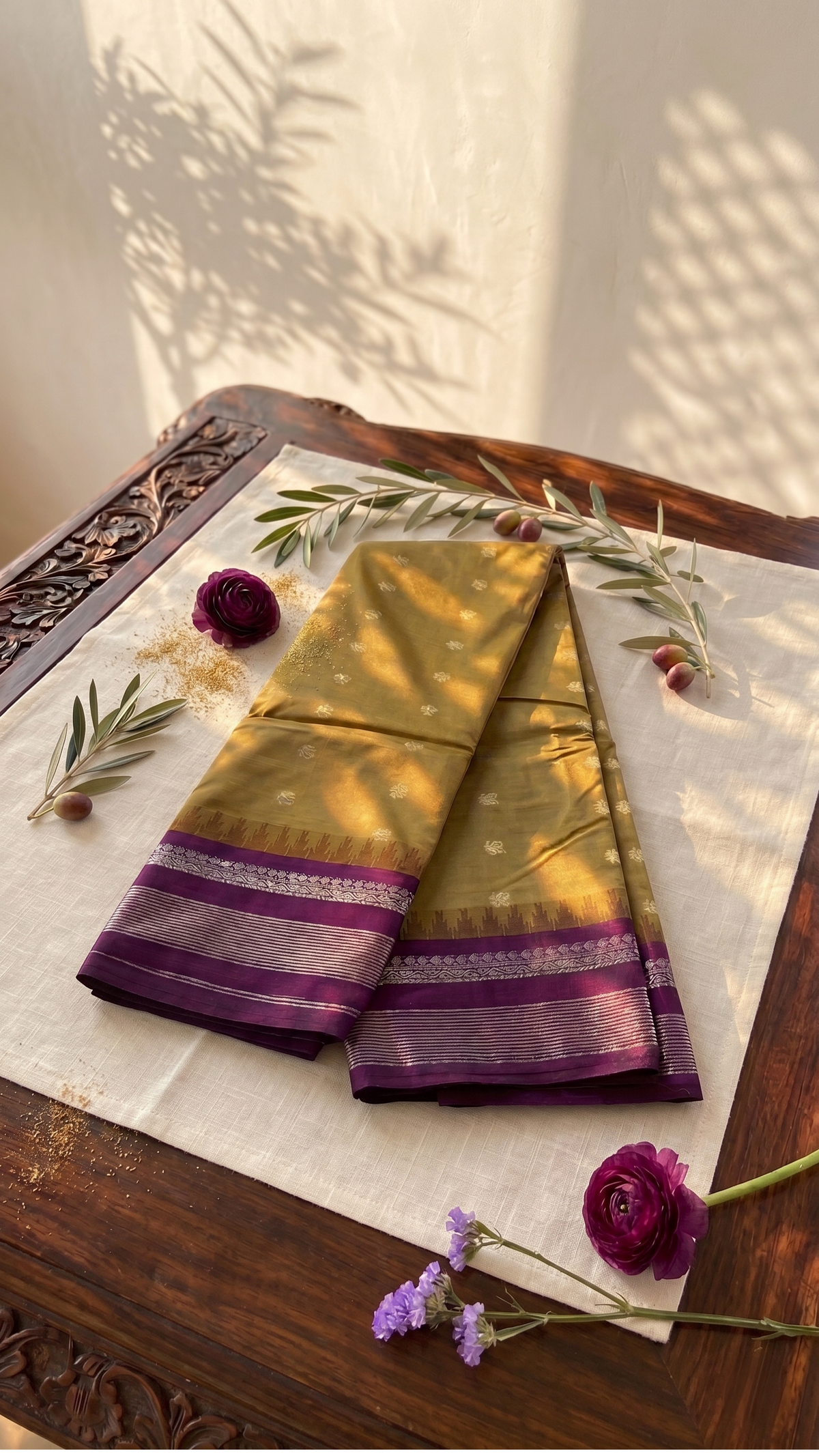 Traditional Semi Gadwal Saree