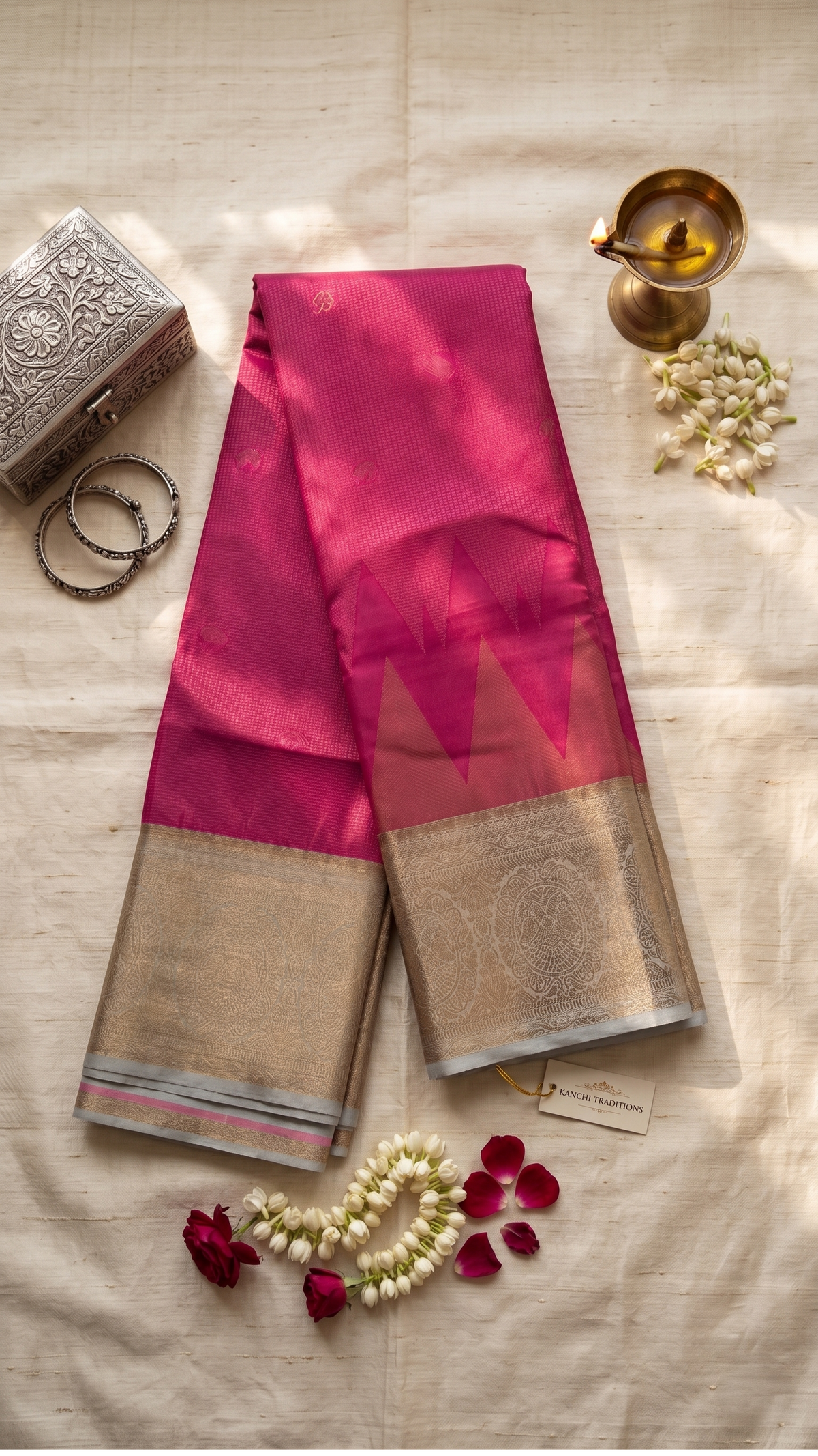 Traditional Semi Gadwal Saree