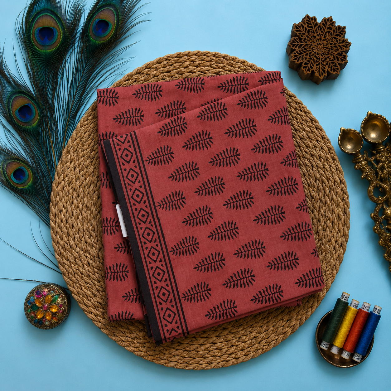 Premium Mul Cotton Hand Block Bagru Print