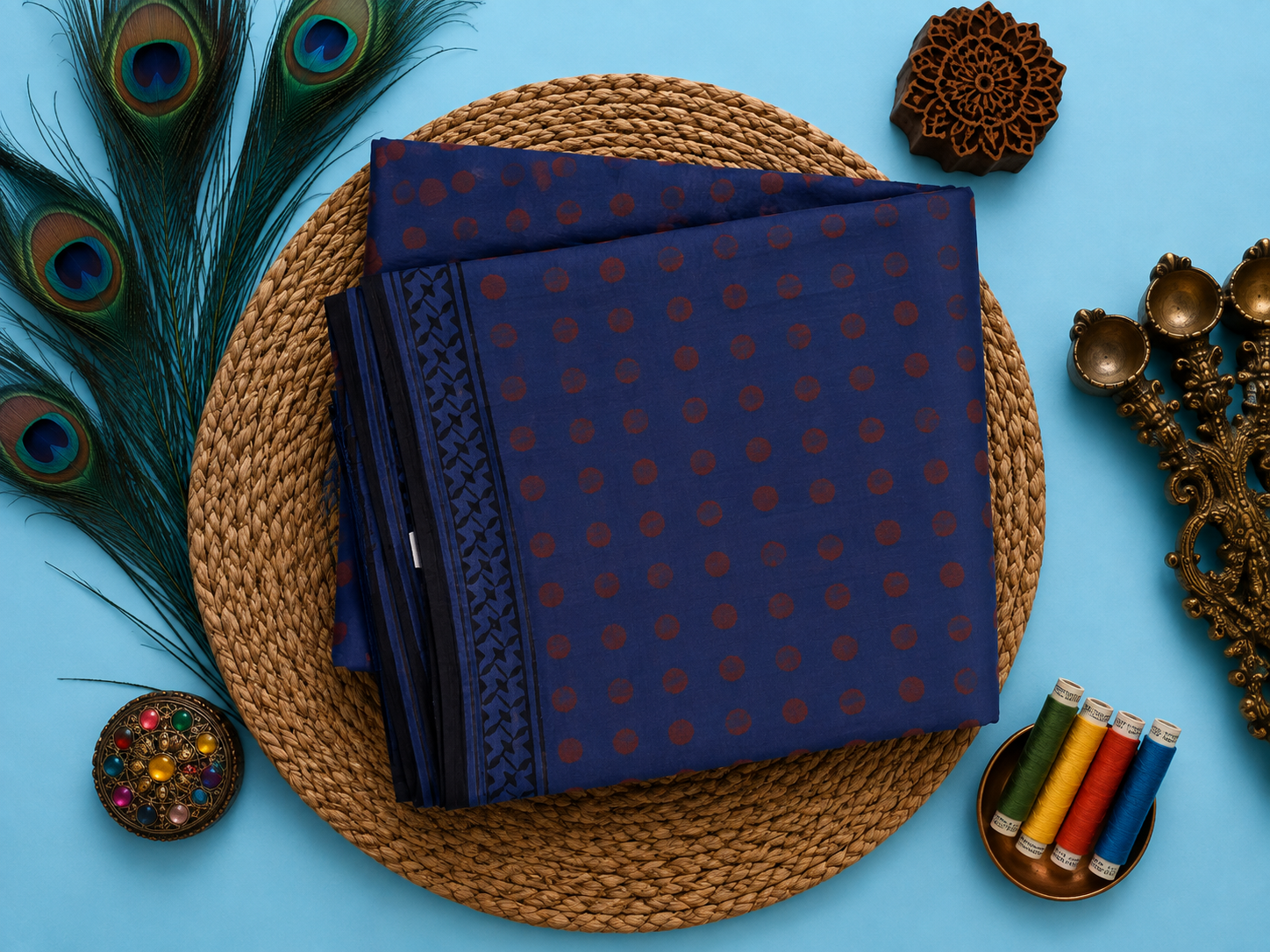 Premium Mul Cotton Hand Block Bagru Print