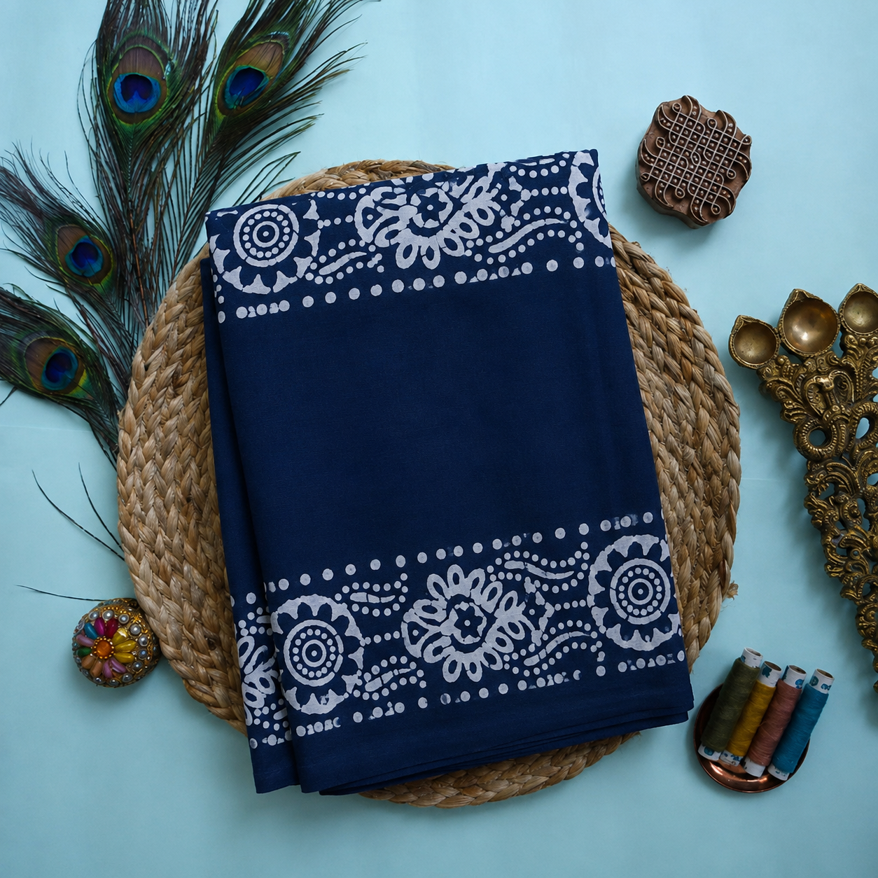 Premium Mul Cotton Hand Block Bagru Print