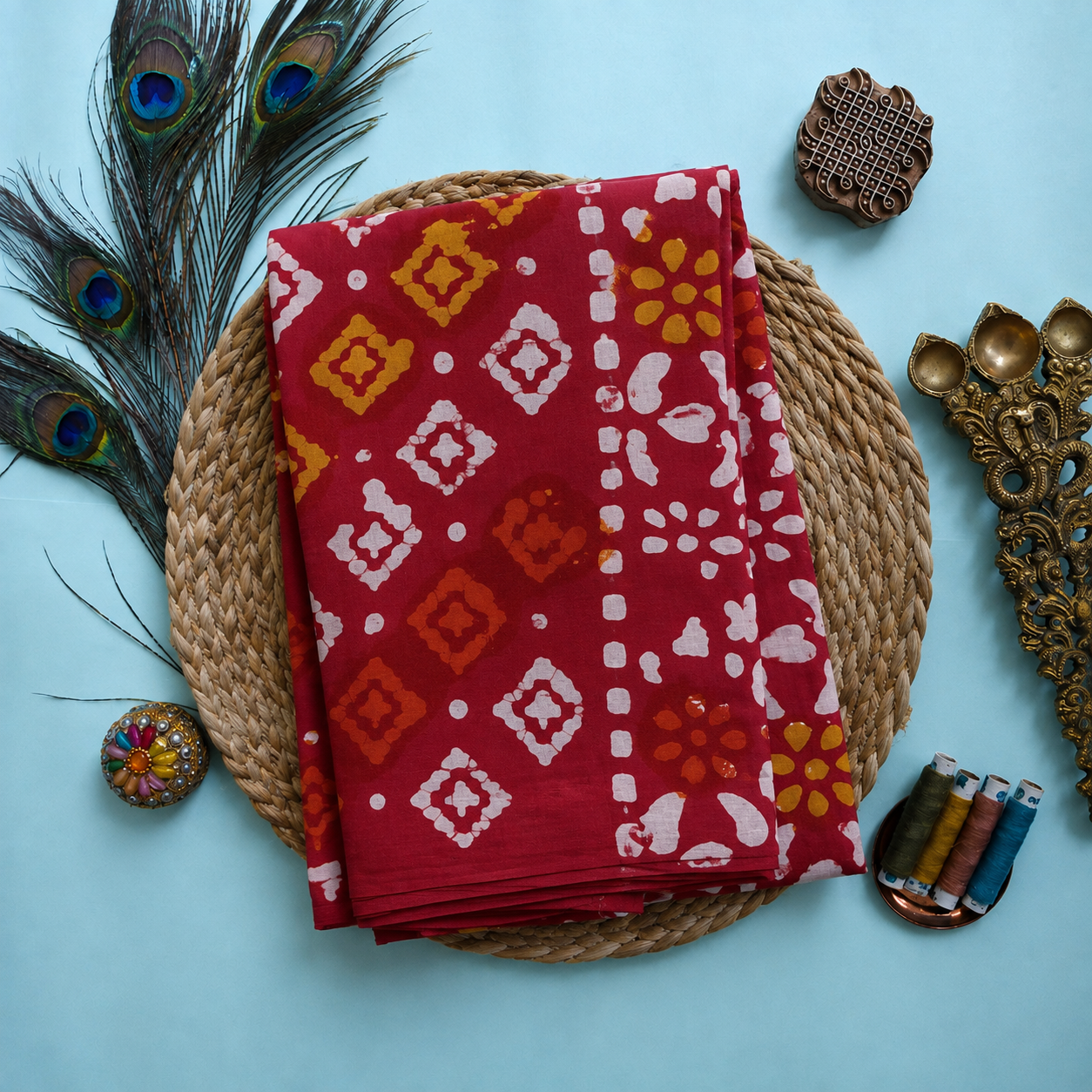 Premium Mul Cotton Hand Block Bagru Print