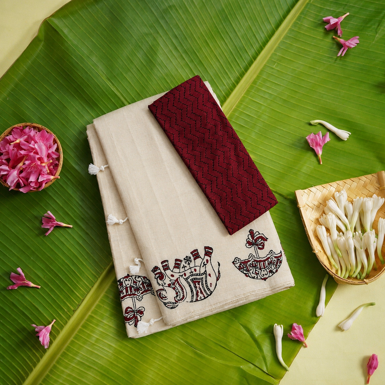 Cotton Saree Block Print
