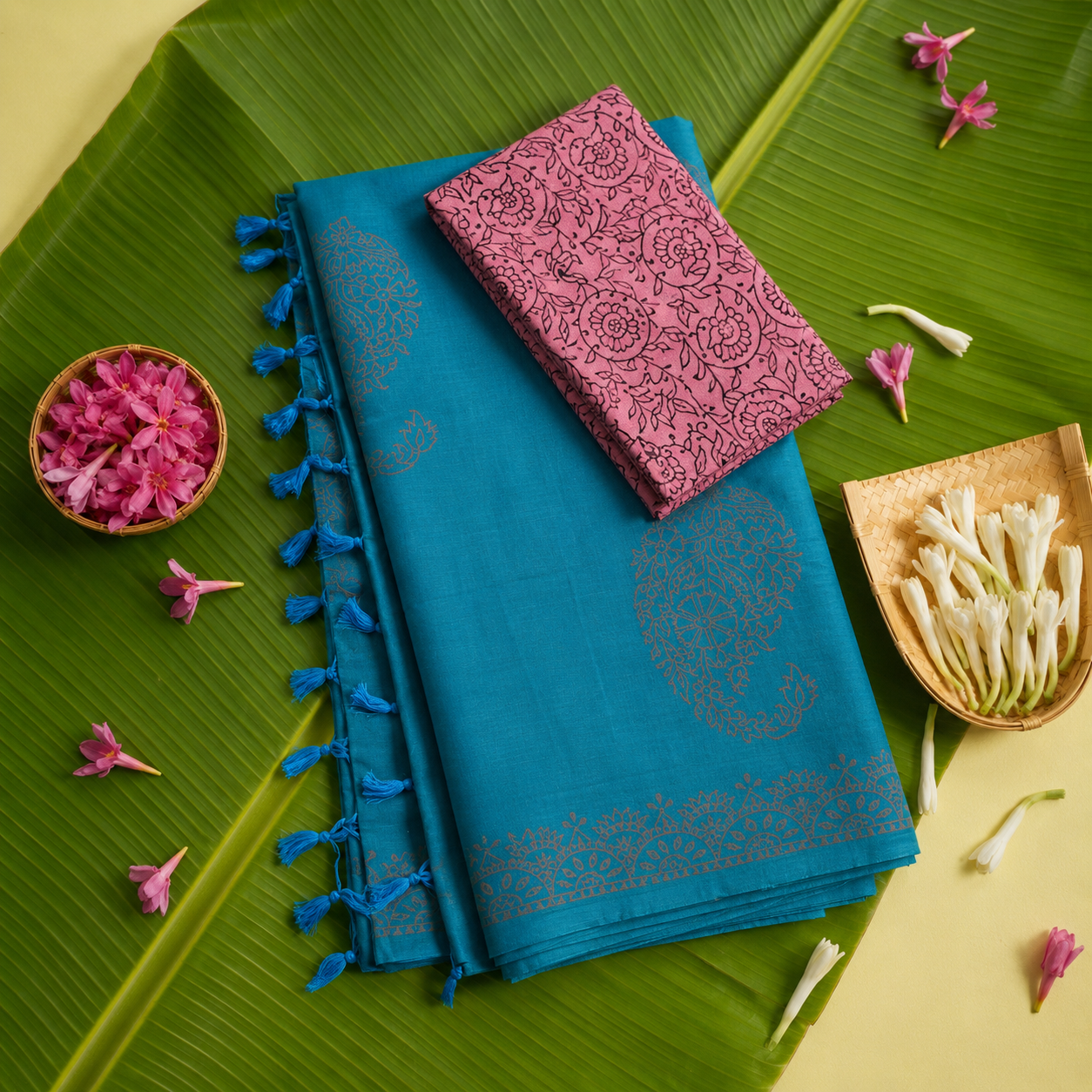 Cotton Saree Block Print