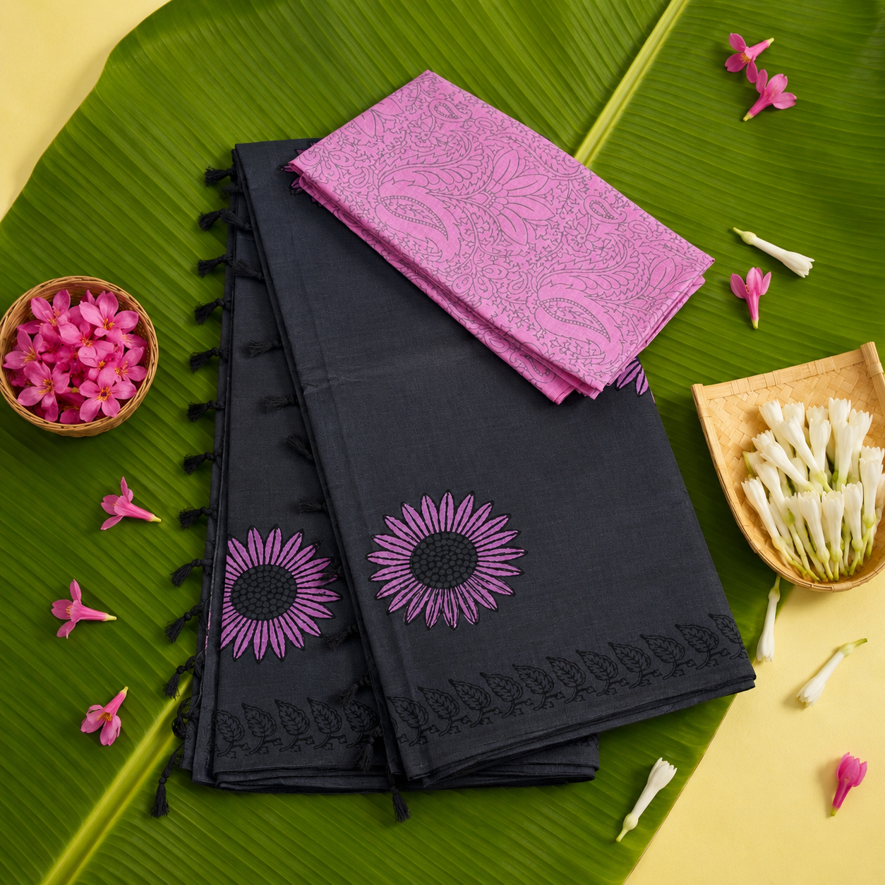 Cotton Saree Block Print