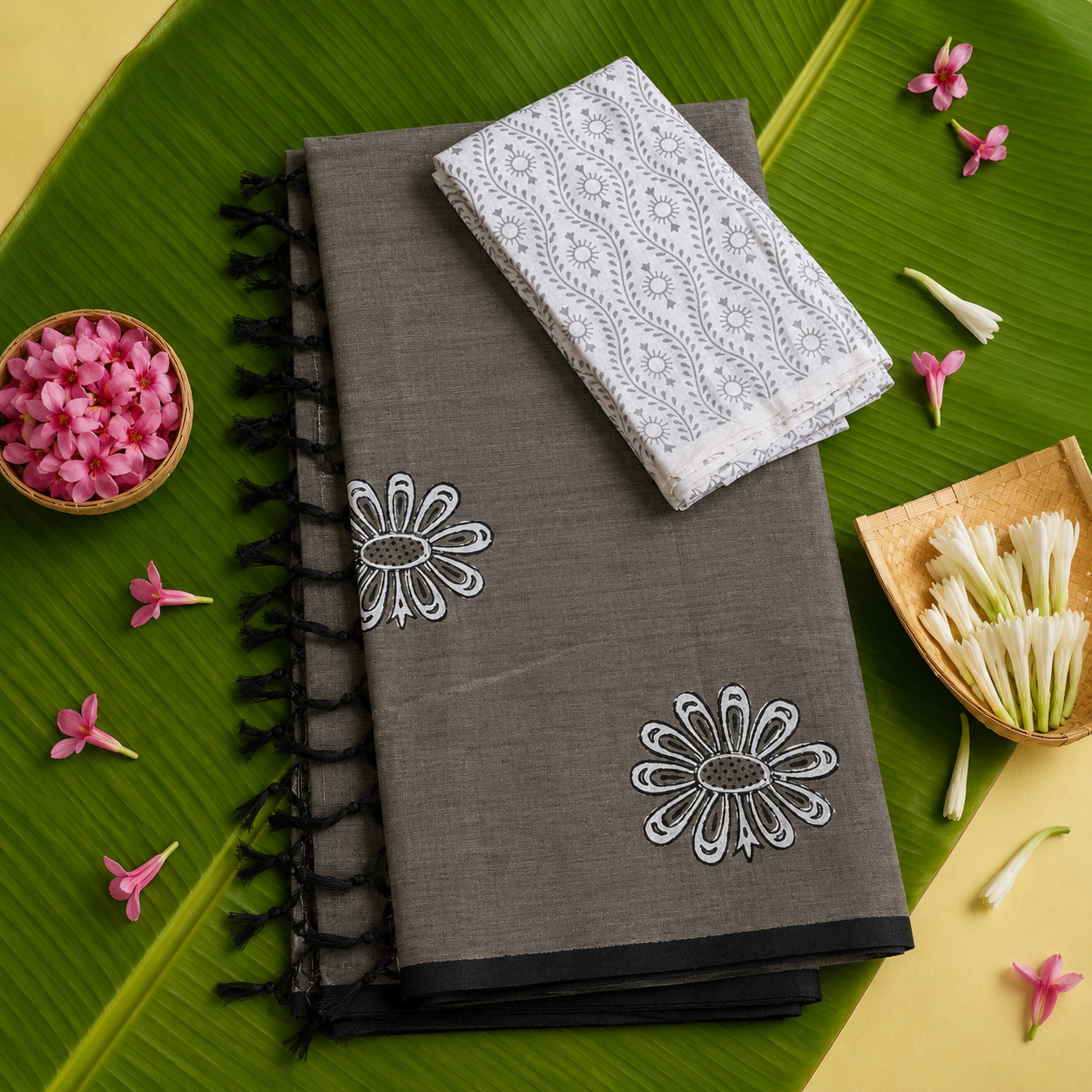 Cotton Saree Block Print
