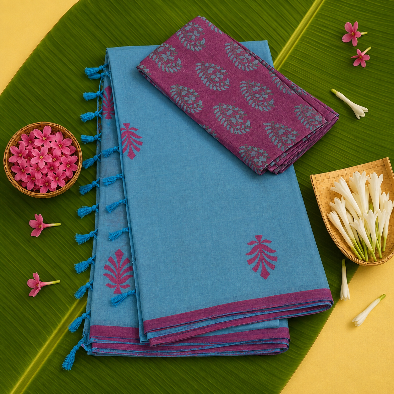 Cotton Saree Block Print