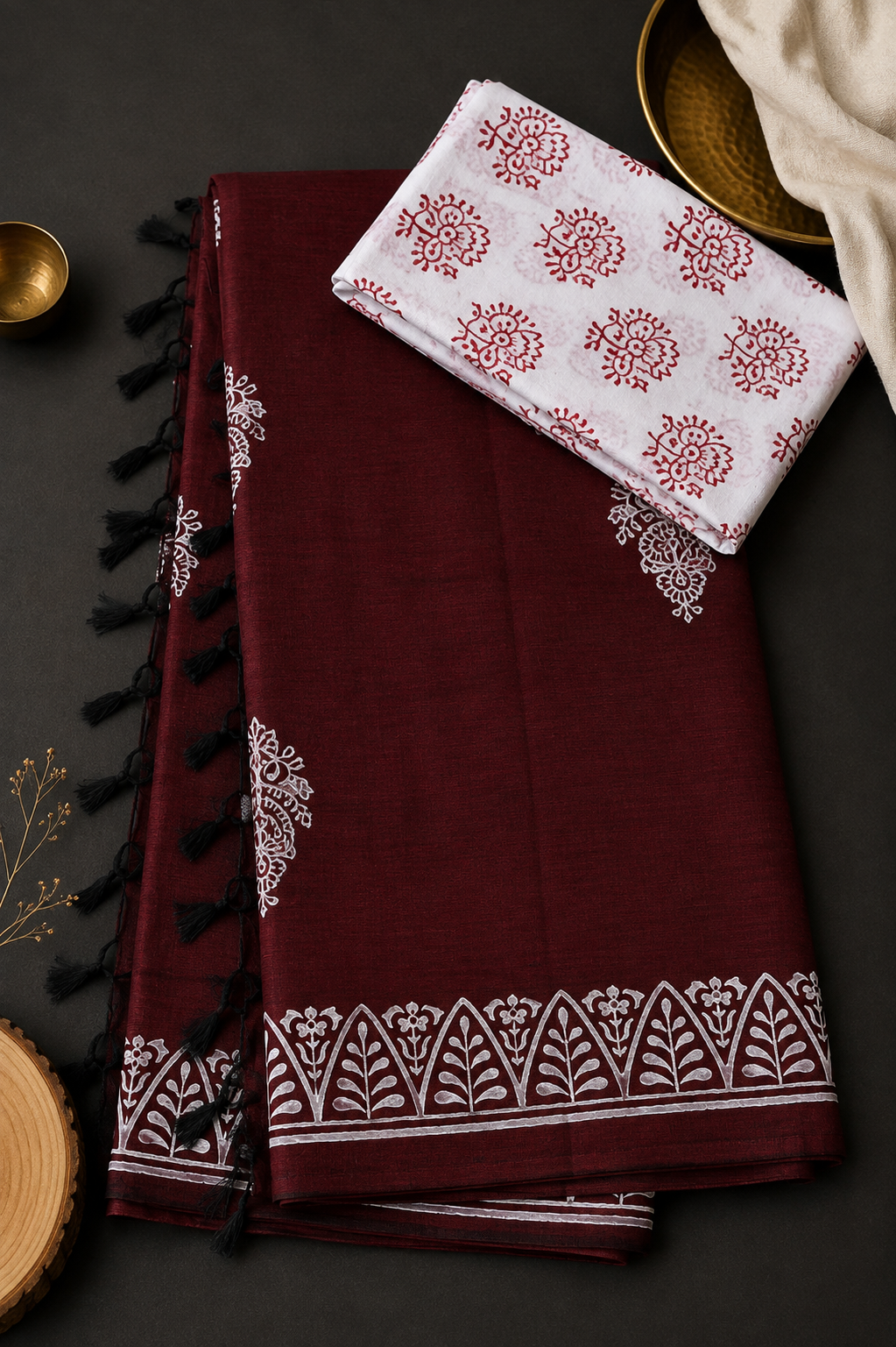 Cotton Saree Block Print