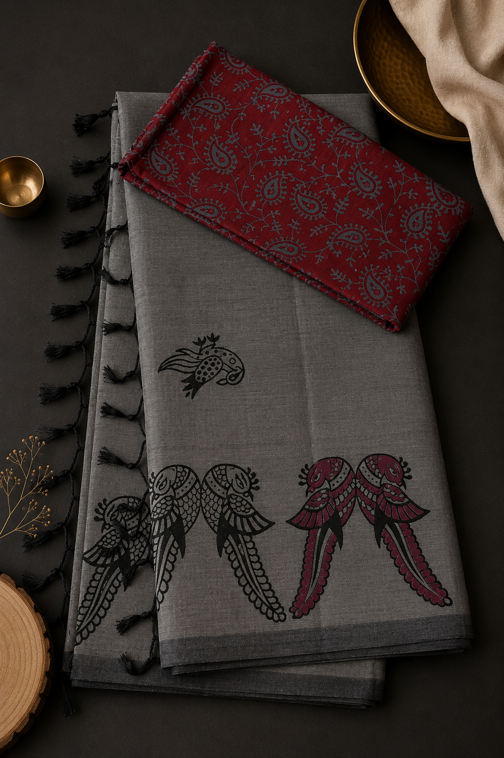 Cotton Saree Block Print