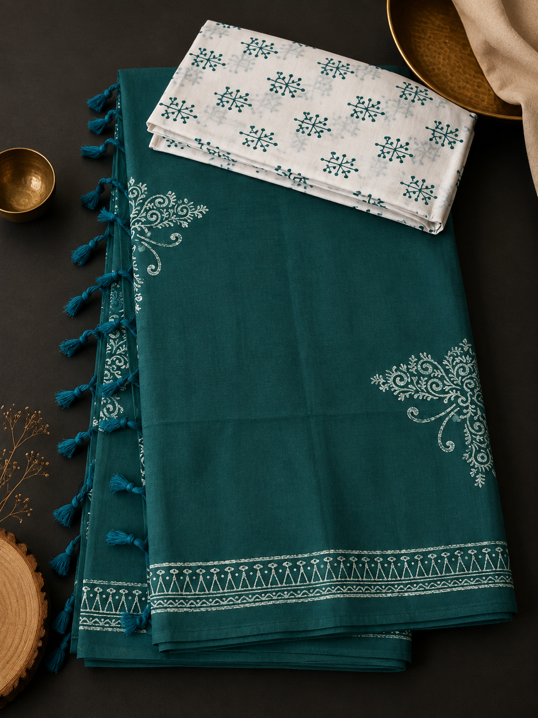 Cotton Saree Block Print