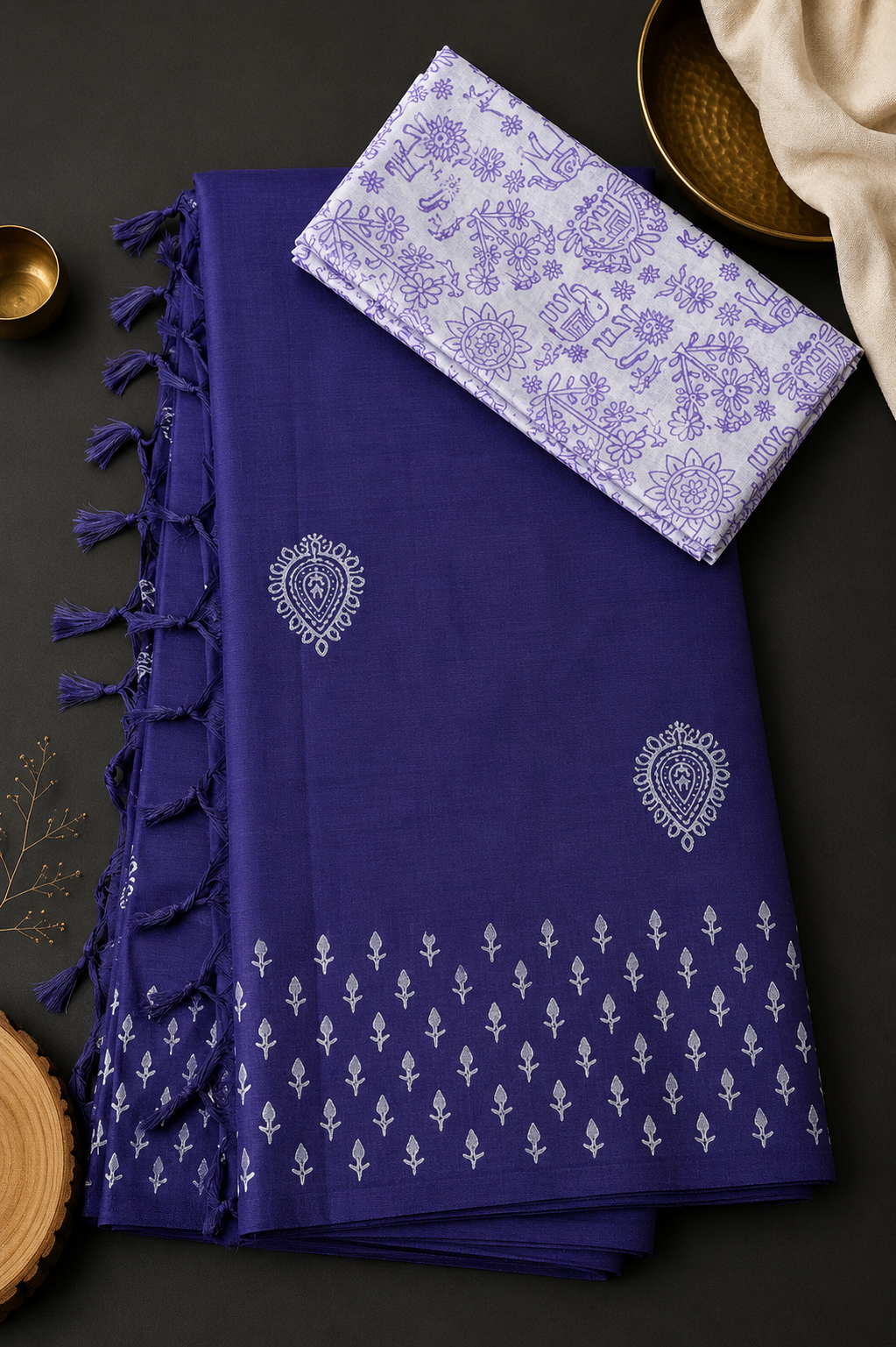 Cotton Saree Block Print